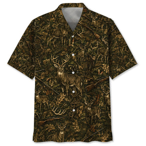 Vintage Deer Hunting Hawaiian Shirt