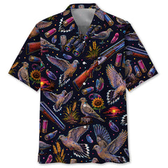 Dove Hunting Graphic Pattern Hawaiian Shirt