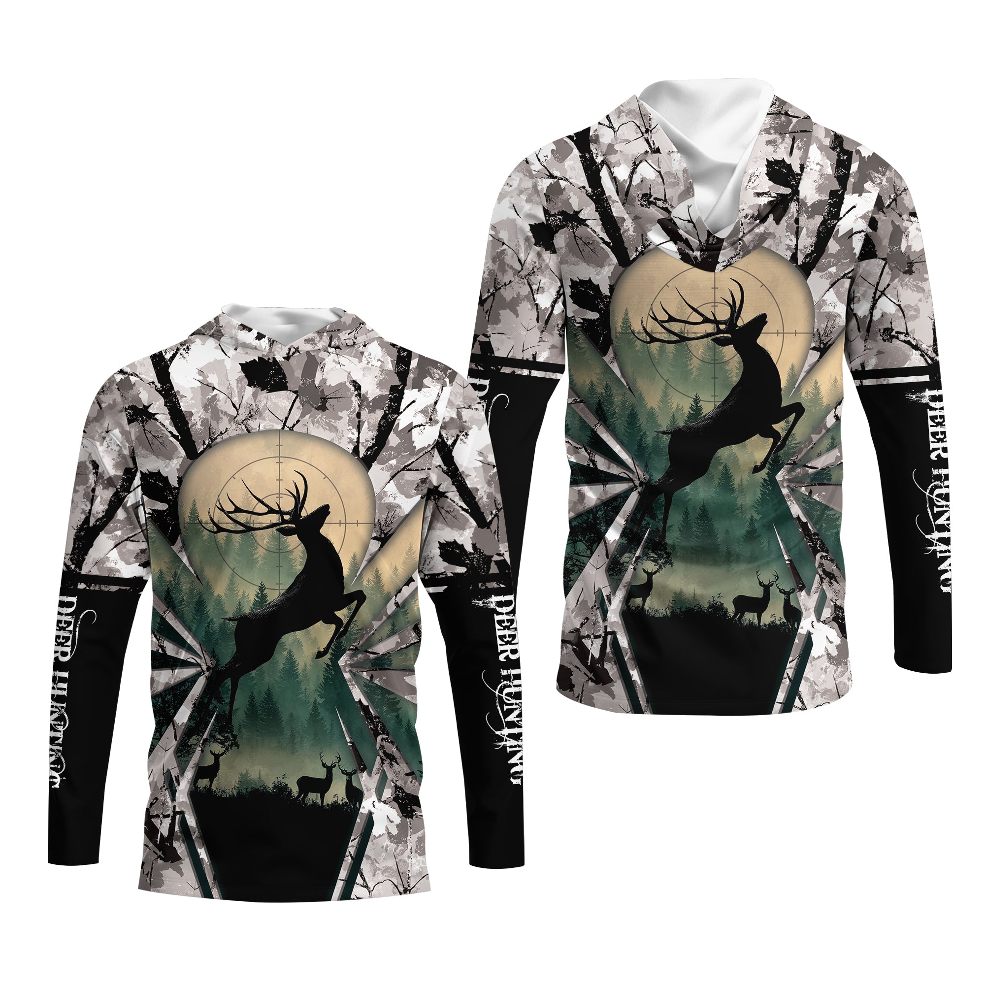Deer Hunting Peaceful Forest All Over Print Shirt