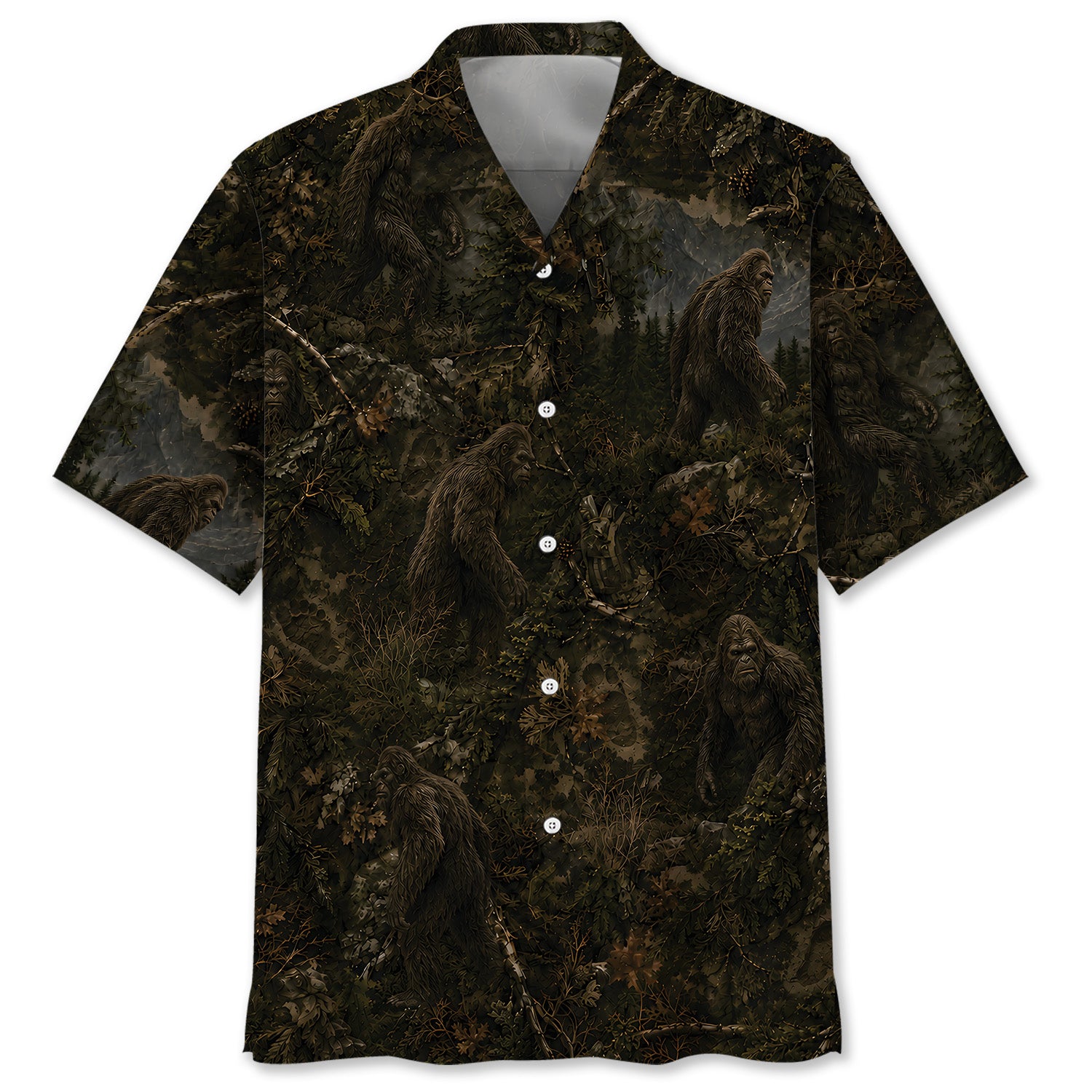 Bigfoot Forest Hawaiian Shirt