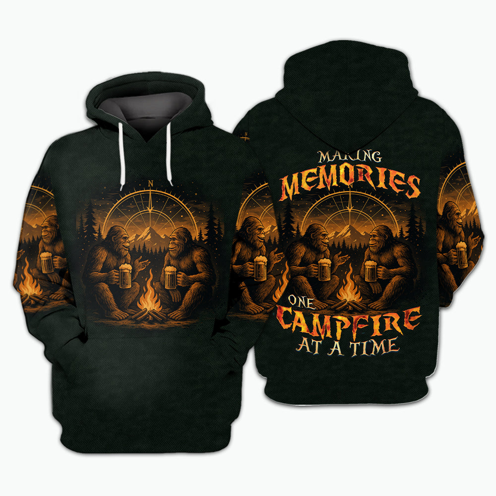 Bigfoot Making Memories One Campfire At A Time All Over Print Shirt