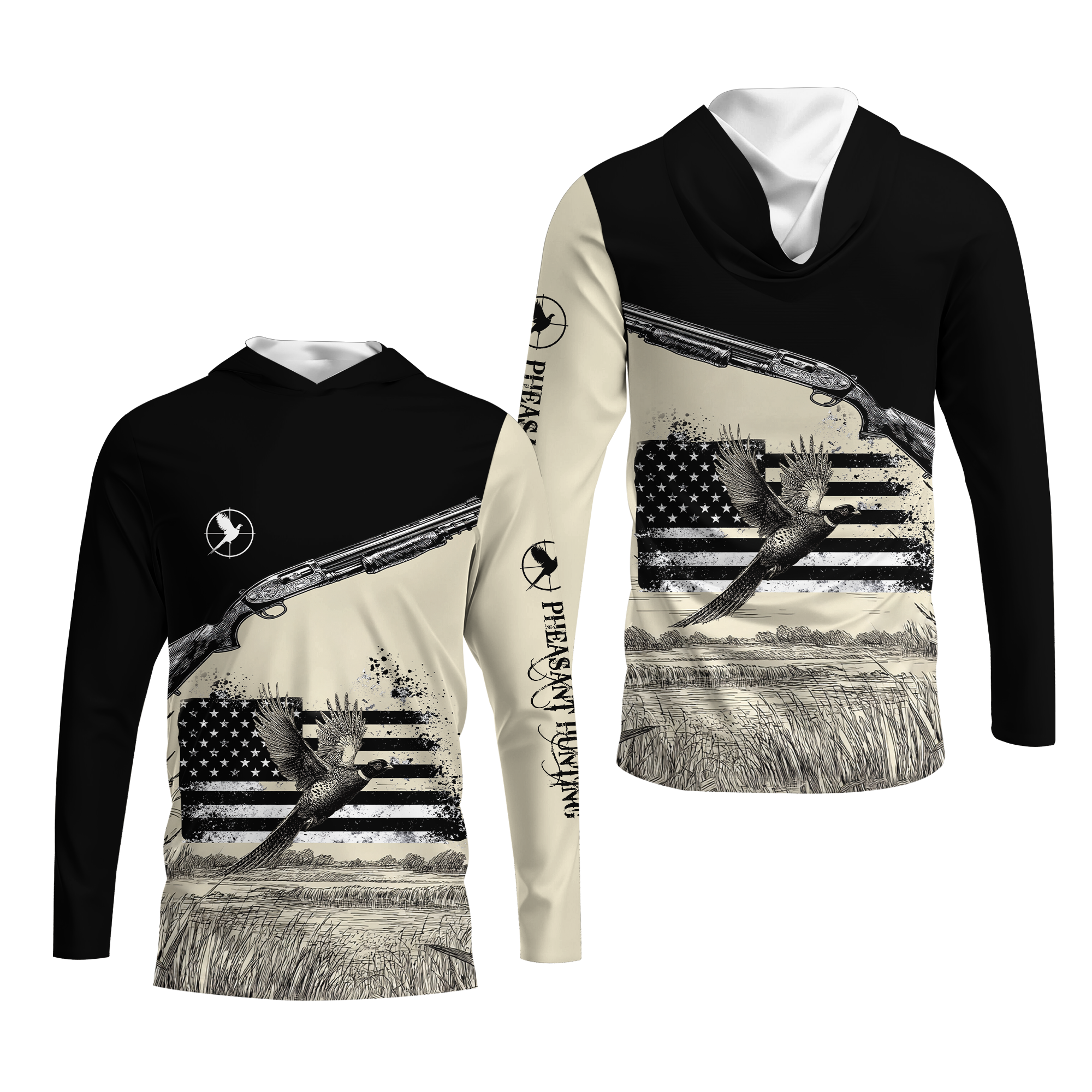 Vintage Pheasant Hunting All Over Print Shirtt