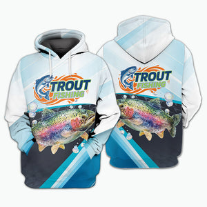 Trout Fish Blue Sport All Over Print Shirt