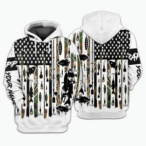 Custom Name Crappie Fish Black All Over Print Shirt