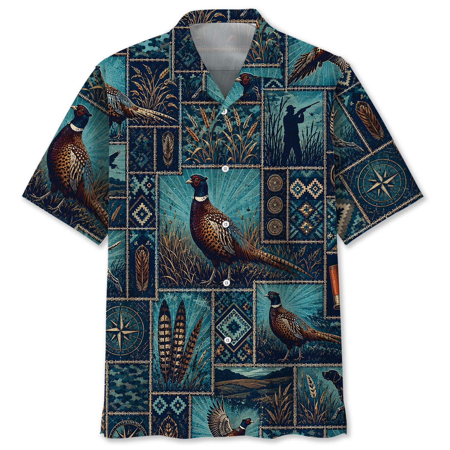 Pheasant Hunting Vintage Pattern Hawaiian Shirt