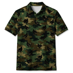 Grouse Camouflage Millitary Men Polo Shirt