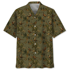 Wild Pheasant Field Heritage Hawaiian Shirt