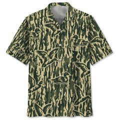 Duck Stripe Camouflage Hawaiian Shirt