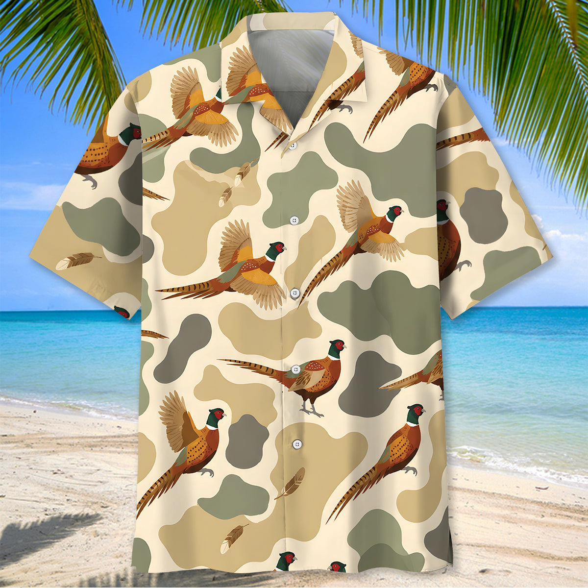 Hunting Pheasant Camouflage Hawaiian Shirt
