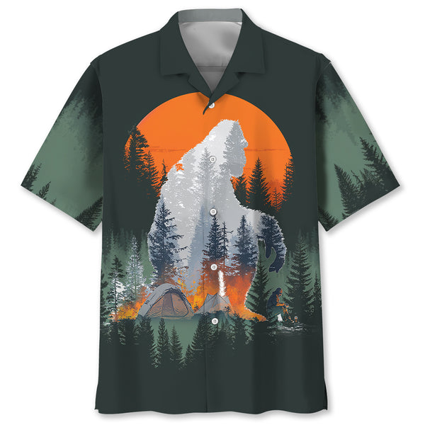Campfire Stories with Bigfoot Hawaiian Shirt