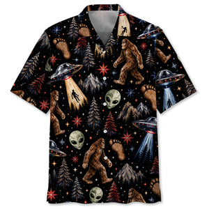 Cosmic Sasquatch Night Hawaiian Shirt