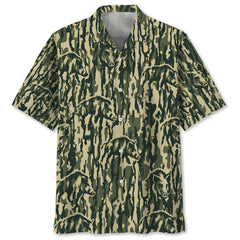 Hog Stripe Camouflage Hawaiian Shirt