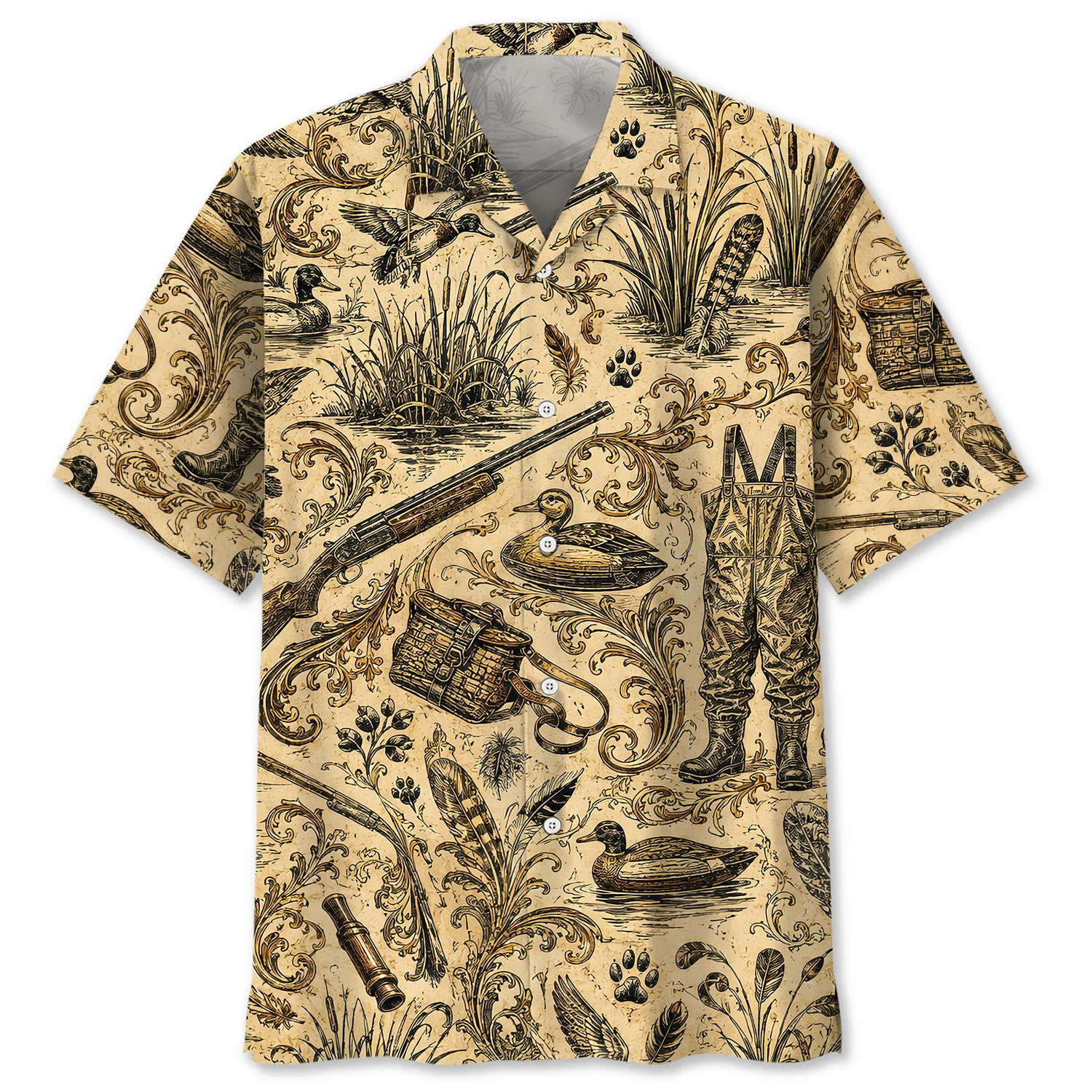 Duck Hunting Vintage Hawaiian Shirt