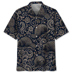 Midnight Porcupine Paisley Hawaiian Shirt