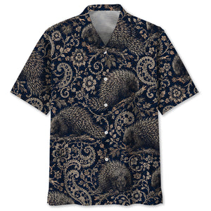 Midnight Porcupine Paisley Hawaiian Shirt