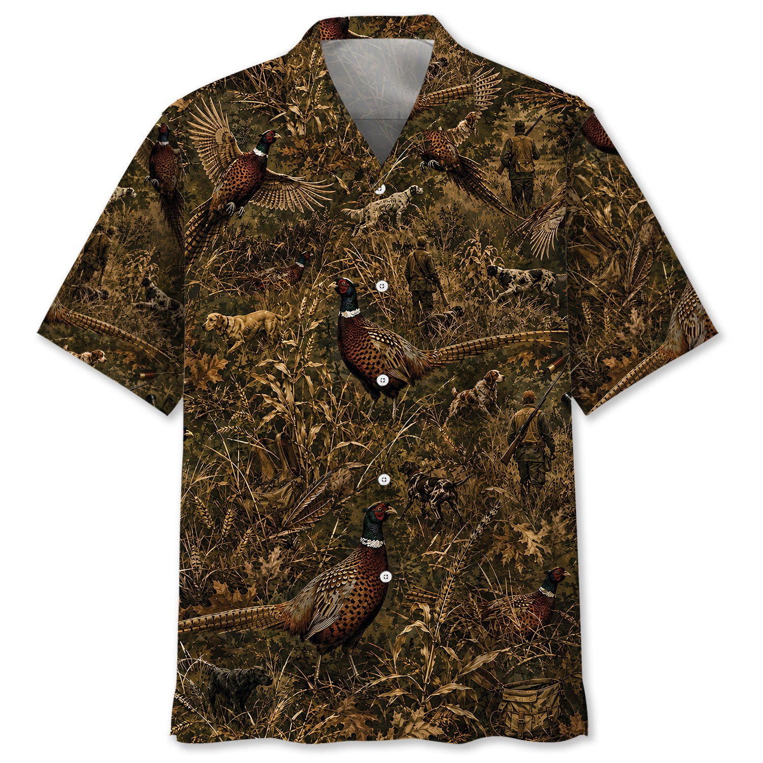 Hunt Pheasant Camo Hawaiian Shirt