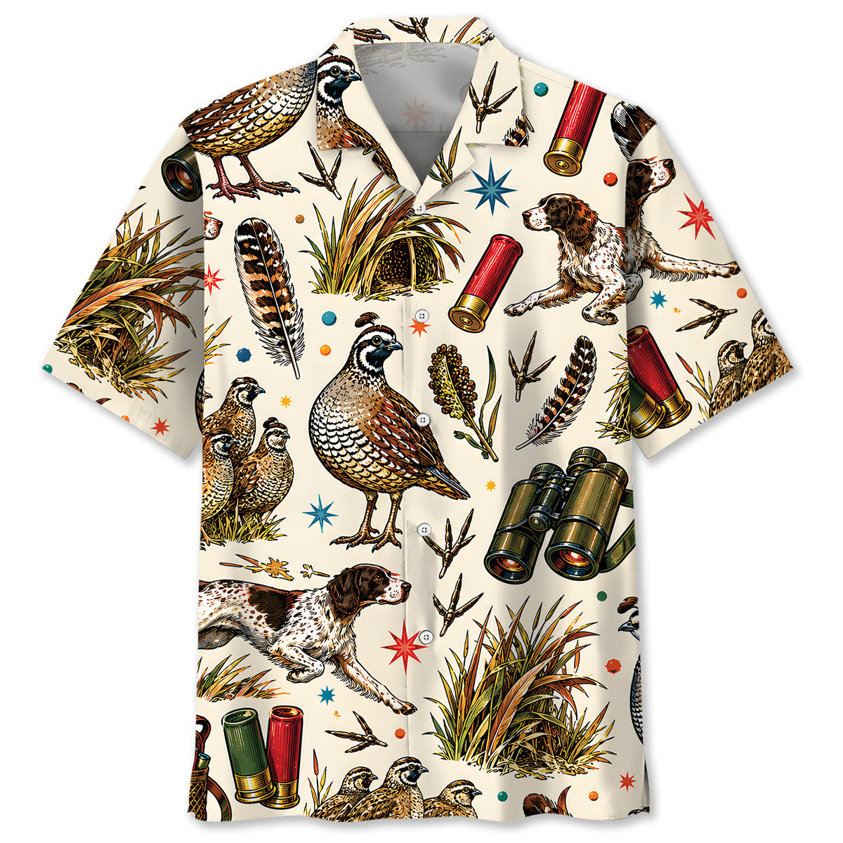 Quail Vintage Art Colorful Hawaiian Shirt