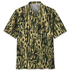 Squirrel Stripe Camouflage Hawaiian Shirt