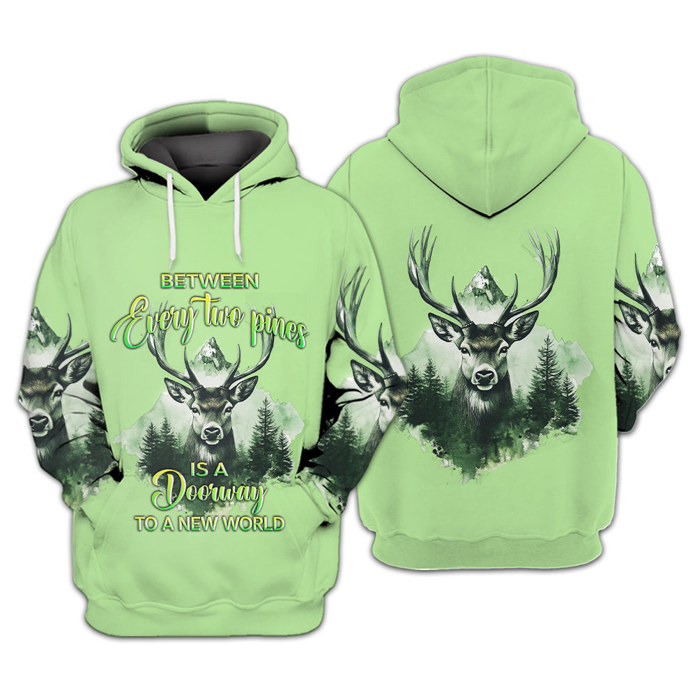 Between Every Two Pines Is A Doorway To A New World All Over Print Shirt