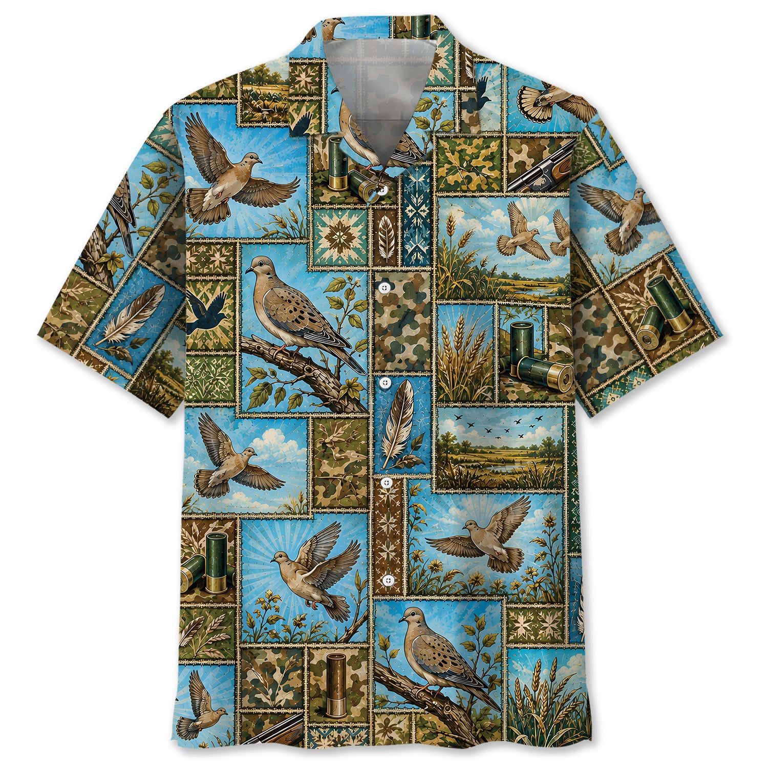 Dove Hunting Vintage Hunting Pattern Hawaiian Shirt