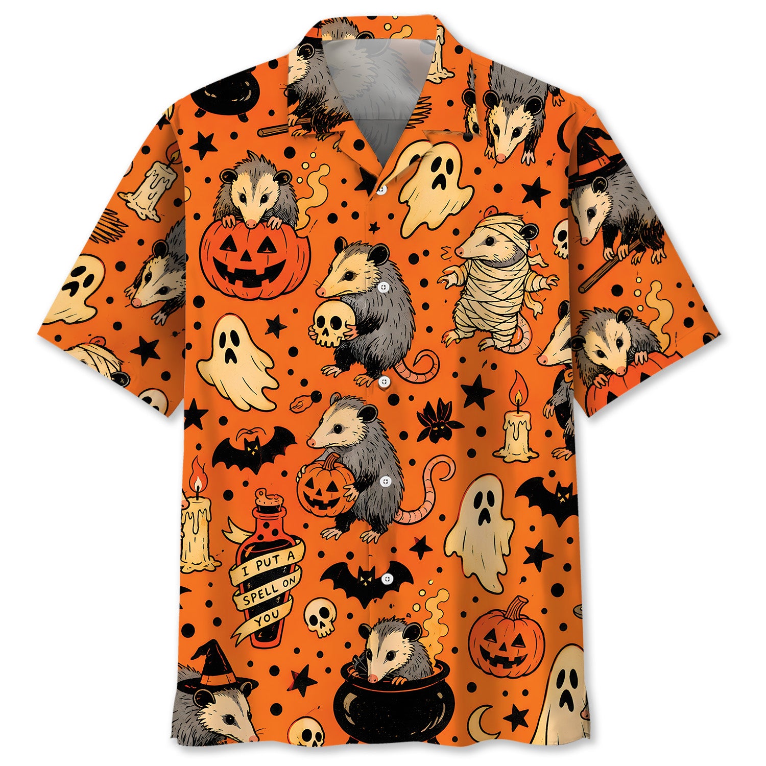 Funny Opossum Halloween Hawaiian Shirt