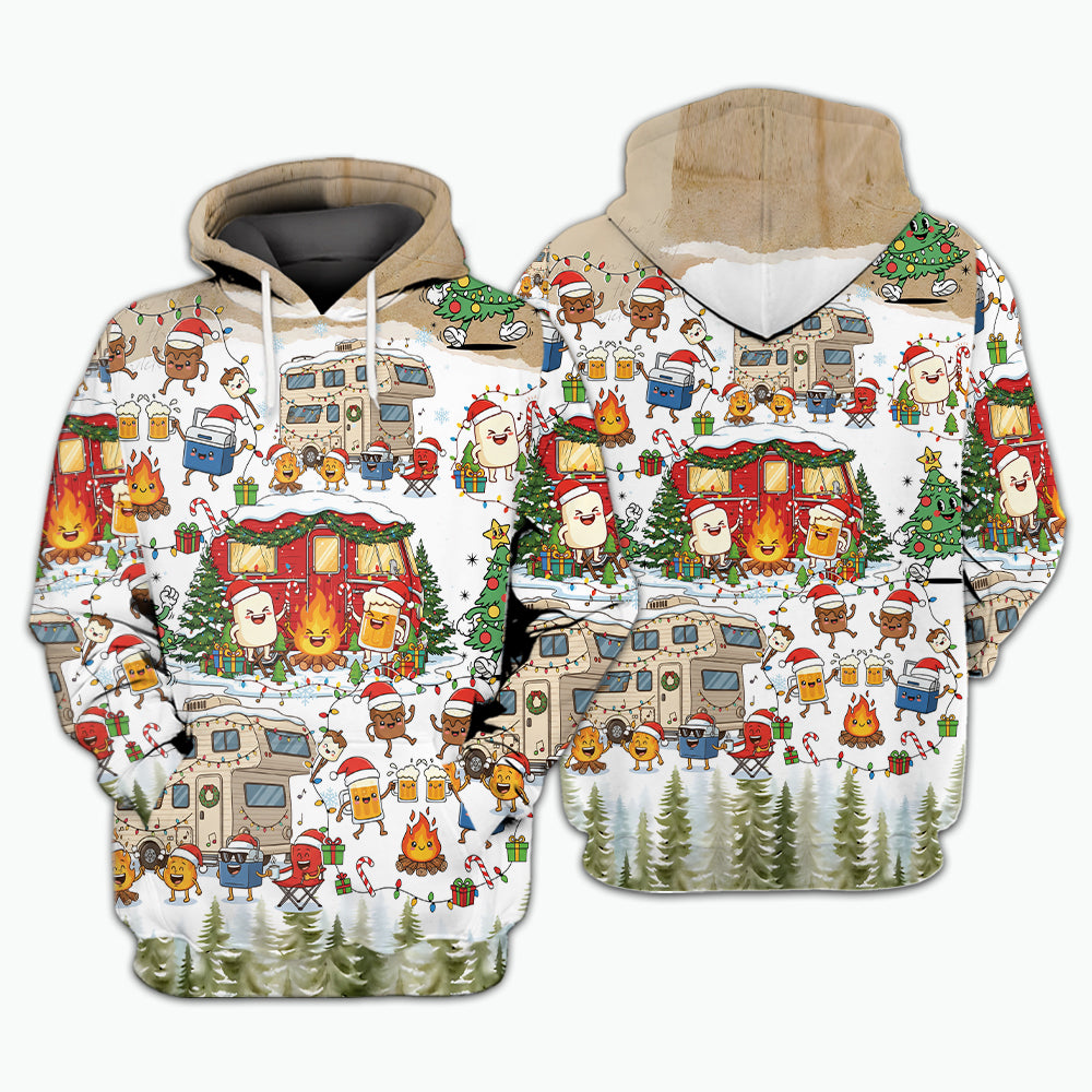 Campsite Christmas Party All Over Print Shirt