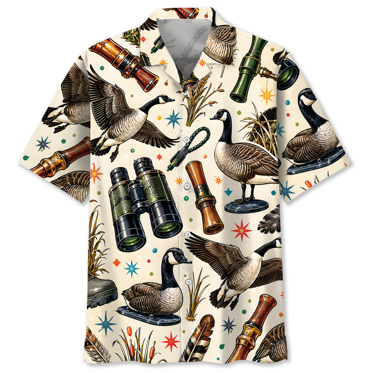 Goose Vintage Art Colorful Hawaiian Shirt