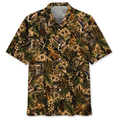 Duck Hunting Hex Camo Hawaiian Shirt