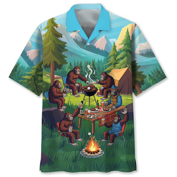 Sasquatch Family BBQs Hawaiian Shirt