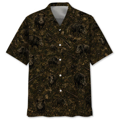 Hog Hunting Camo Hawaiian Shirt