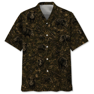 Hog Hunting Camo Hawaiian Shirt