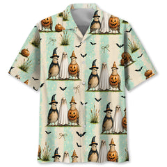 Dove Ghost Pumpkin Halloween Hawaiian Shirt