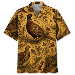 Upland Bird Hunting Legend Vintage Art Hawaiian Shirt