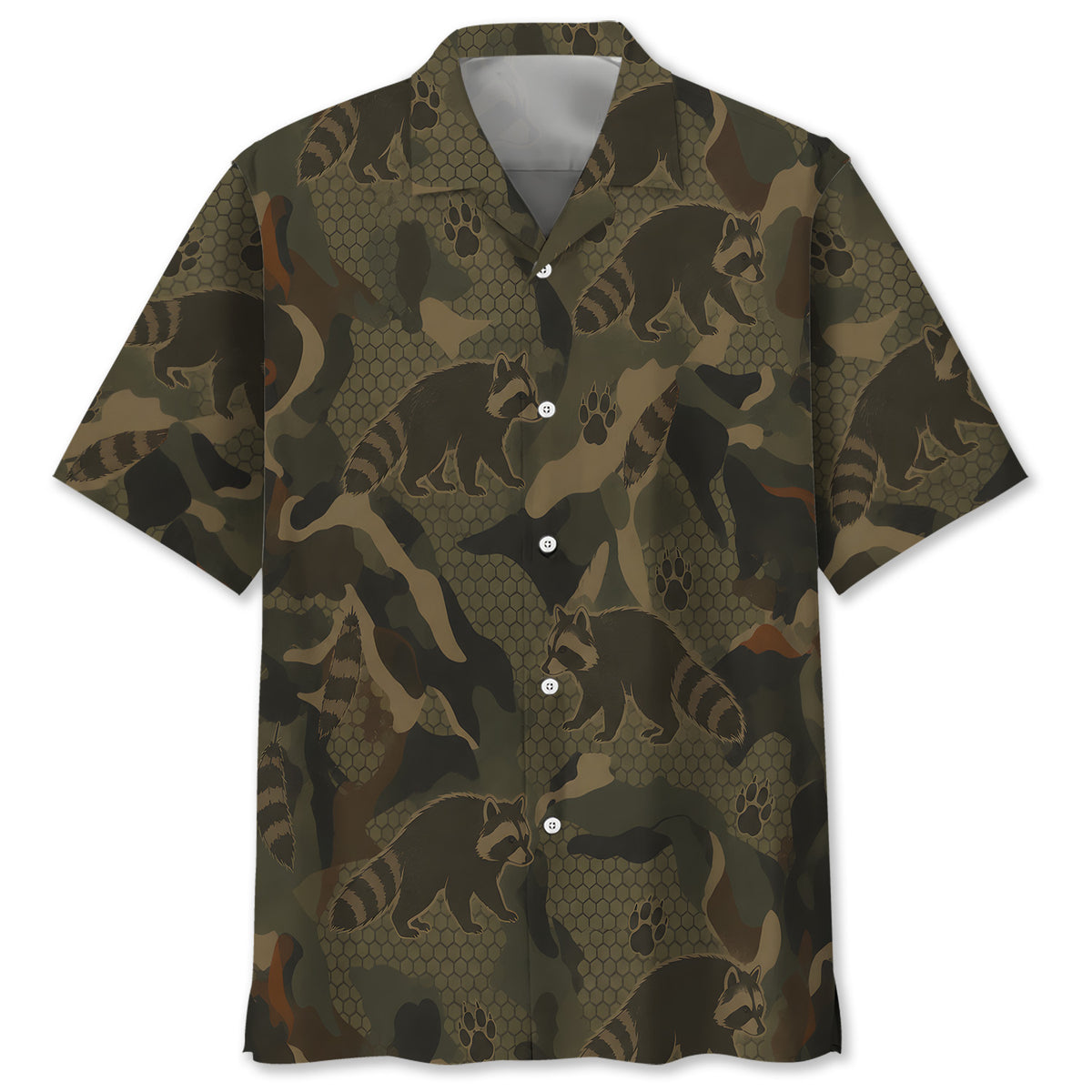 Raccoon Hunting Hawaiian Shirt