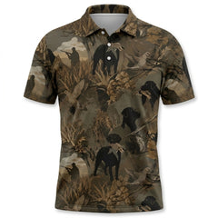 Mourning Dove Retriever Camouflage Polo Men Shirt