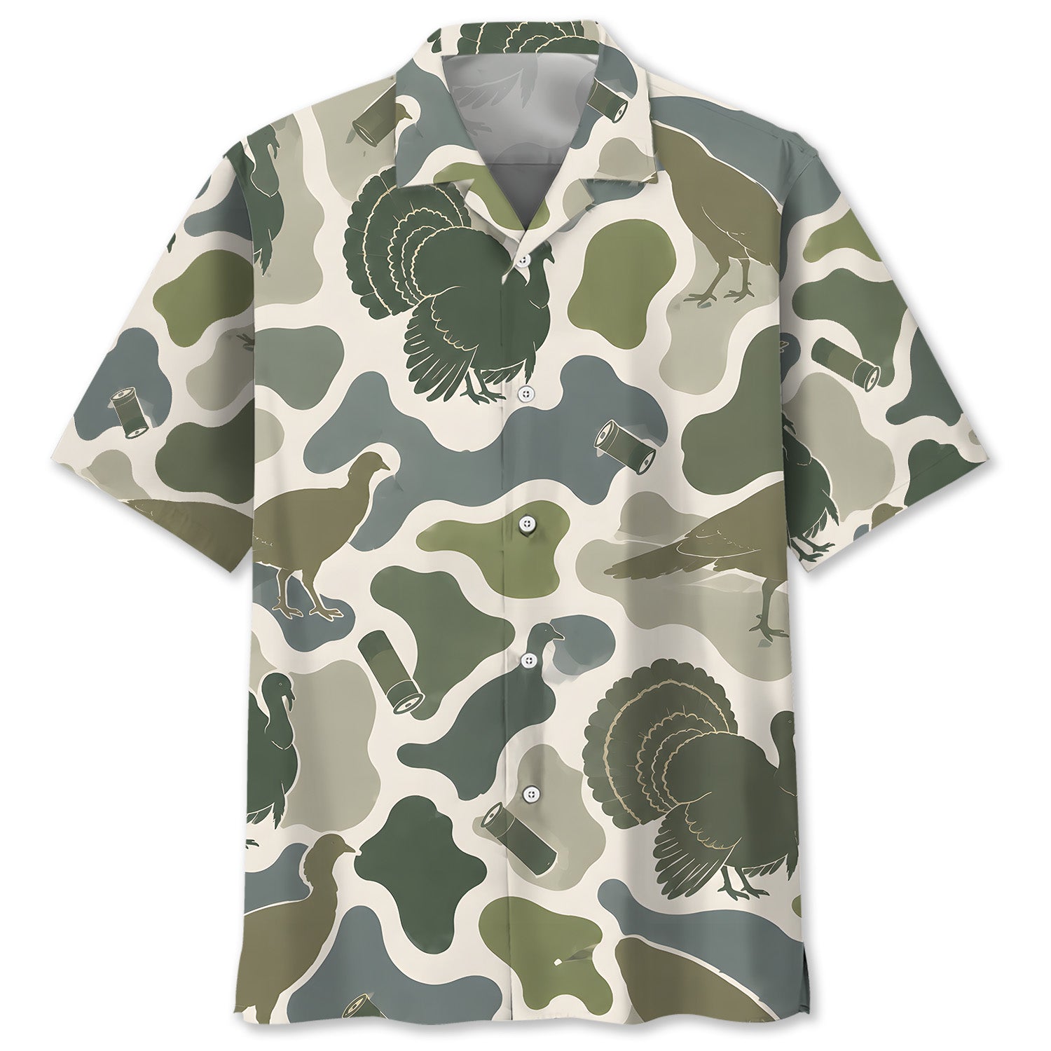 Turkey Camouflage Hunting Funny Pattern Hawaiian Shirt