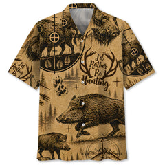 Hog I'd Rather Be Hunting Hawaiian Shirt