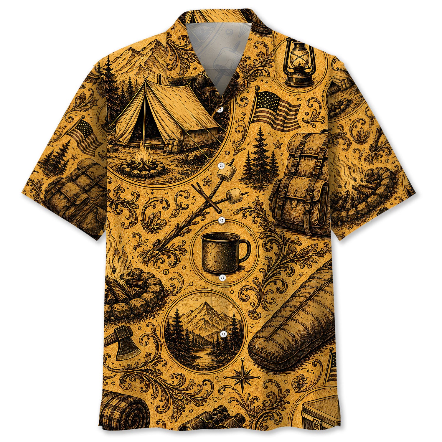 Camping Vintage Legend Art Hawaiian Shirt