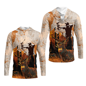 Vintage Deer Hunting Orange All Over Print Shirt
