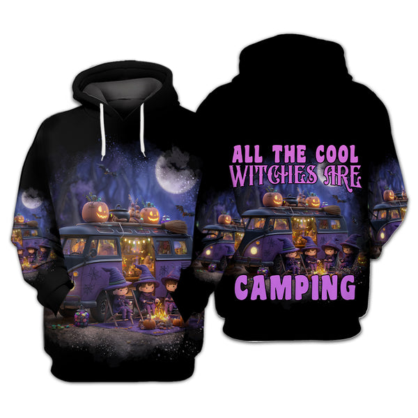 All The Cool Witches Are Camping All Over Print Shirt