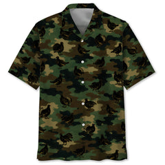 Grouse Camouflage Millitary Hawaiian Shirt