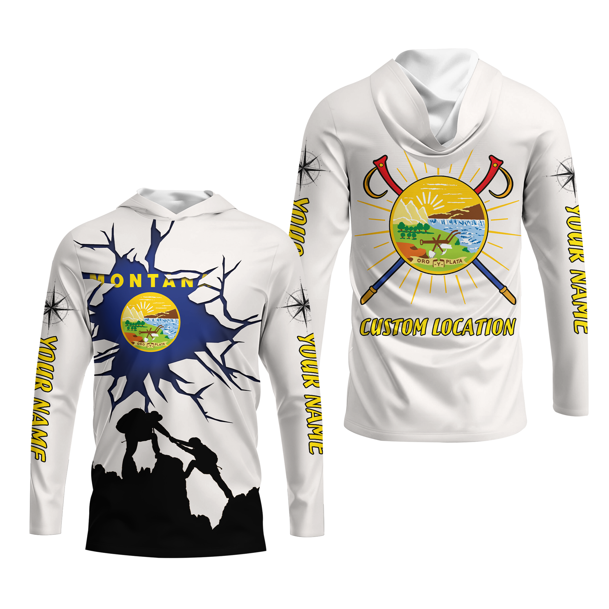 Custom Personal Hiking Montana State All Over Print Shirt