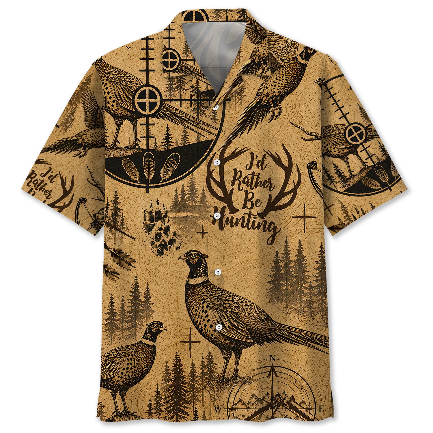 Pheasant I'd Rather Be Hunting Hawaiian Shirt