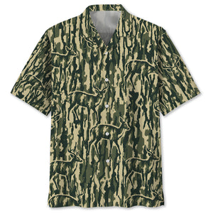 Deer Stripe Camouflage Hawaiian Shirt
