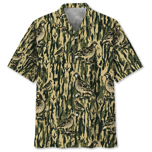 Ptarmigan Stripe Camouflage Hawaiian Shirt