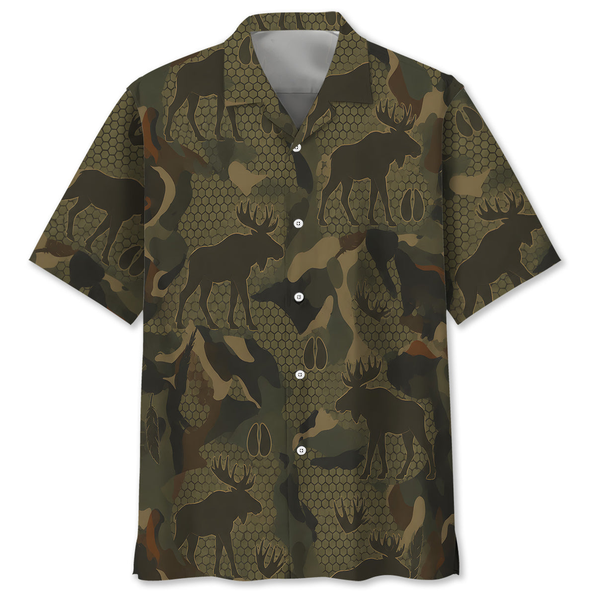 Moose Hunting Hawaiian Shirt