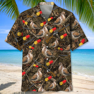 Vintage Camouflage Mourning Dove Hunting Hawaiian Shirt