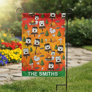 Custom Name Burnt Marshmallow Dancing Party Flag Decor
