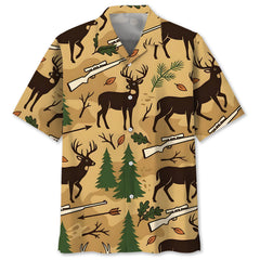 Deer Hunting Forest Hawaiian Shirt