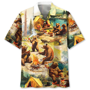 Wildlife Animal Camping Hawaiian Shirt
